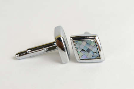 Diamond shaped stainless steel men cuff links