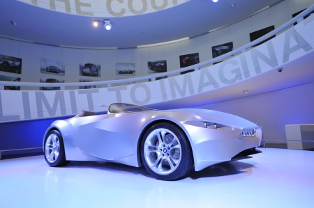 MUNICH - JUNE 8: BMW GINA Light Visionary fabric-skinned concept car on display in BMW Museum on June 8, 2013 in Munichのeditorial素材
