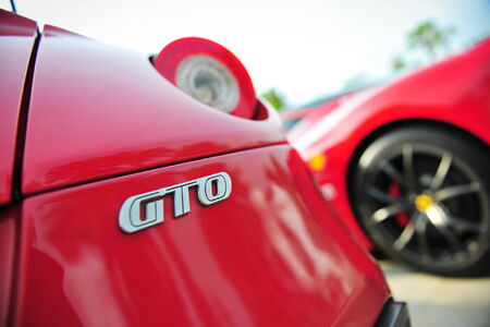 SINGAPORE - APRIL 12: Singapore Ferrari Club Owners showcasing their Ferrari cars during Singapore Yacht Show at One Degree 15 Marina Club Sentosa Cove April 12, 2014 in Singaporeのeditorial素材
