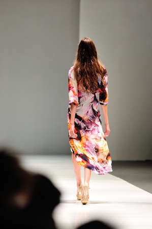 SINGAPORE - MAY 18  Model showcasing designs by Juma from Toronto at Audi Fashion Festival 2012 on May 18, 2012 in Singaporeのeditorial素材