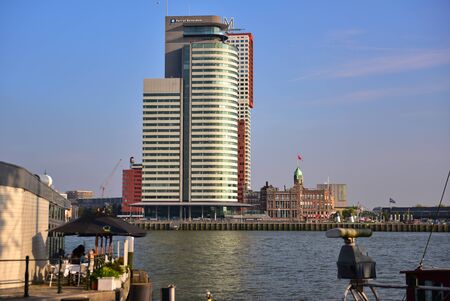 ROTTERDAM - SEPTEMBER 17:  World Port Center, a 33-storey skyscraper housing the Port of Rotterdam Authority, taken on September 17, 2014 in Rotterdam, Netherlandsのeditorial素材