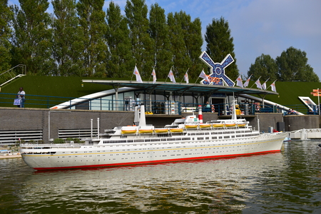 HAGUE - SEPTEMBER 19: Scaled replica of the SS Rotterdam retired cruise ship, taken on September 19,...