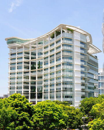 Modern building - The National Library of Singapore