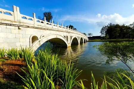 Arch bridge in Singapore Chinese Gardenのeditorial素材