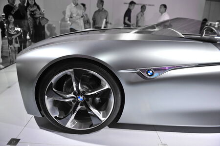 SINGAPORE - AUGUST 2: BMW Vision ConnectedDrive two-seater sports car concept on display at BMW...