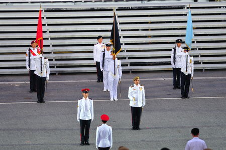 SINGAPORE - JUNE 18: Parade Commander Lieutenant Colonel (LTC) Fahmi Aliman leading the parade...