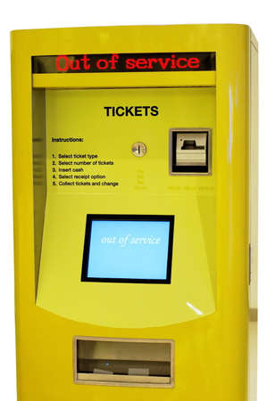 Train ticket machine out of service