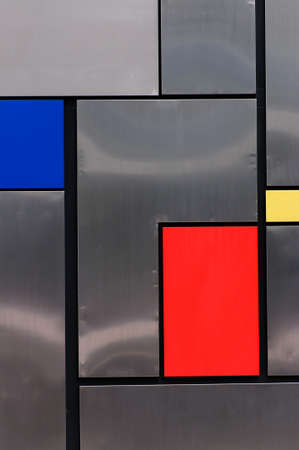 Simple square and rectangular design on metallic surfaceの写真素材