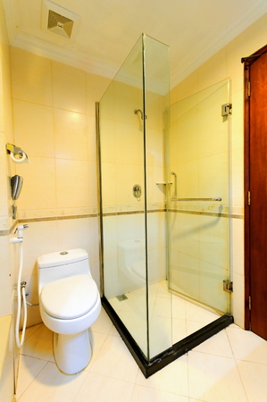 Private bathroom in a luxury condominiumのeditorial素材