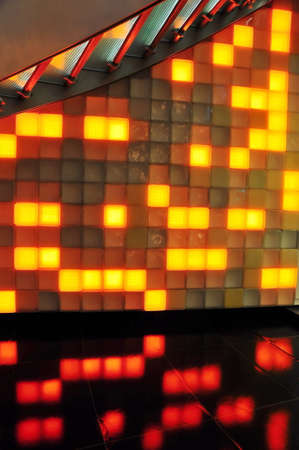Tiles with orange lightの写真素材