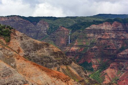 Magificent Waimea Canyon also known as Grand Canyon of the Pacific in Kauai Island, Hawaiiの写真素材
