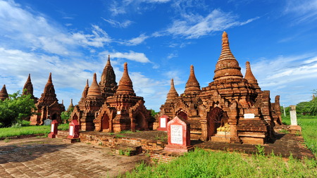 Historic temples in Bagan, ancient city of Myanmarのeditorial素材