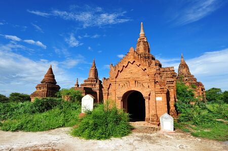 Historic temples in Bagan, ancient city of Myanmarのeditorial素材