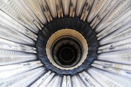 SINGAPORE - FEBRUARY 12: Exhaust of Republic of Singapore Air Force (RSAF) F-16 fighter jet at...
