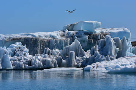 Jokulsarlon Glacier Lagoon in southeast Iceland, on the edge of Vatnajokull National Park