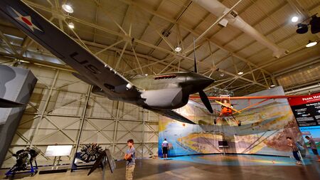 OAHU - NOVEMBER 19: Curtiss P-40E Warhawk Fighter on display at Pearl Habor Pacific Aviation Museum...