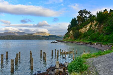Scenic Governors Bay in Christchurch, New Zealandの写真素材