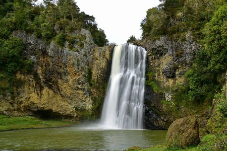 Hunua falls in Hunua Ranges Regional Park in New Zealandの写真素材