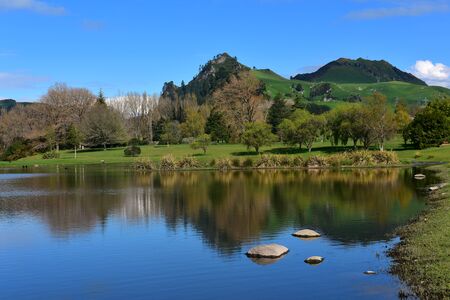 Scenic Waikato River at Whakamaru in New Zealand