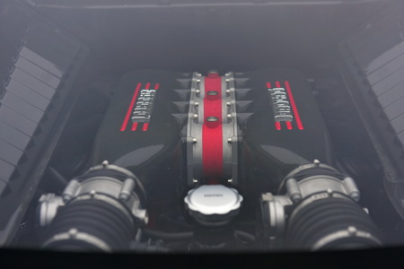 HAMPTON DOWNS, NEW ZEALAND - APRIL 18: Engine of Ferrari 488 at Ferrari Challenge Asia Pacific...