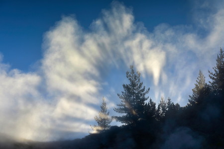 Craters of the Moon geothermal landscape in Taupo, New Zealandの写真素材