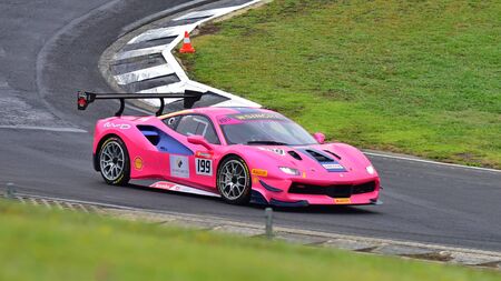 HAMPTON DOWNS, NEW ZEALAND - APRIL 18: Kanthicha Chimsiri racing at Ferrari Challenge Asia Pacific...