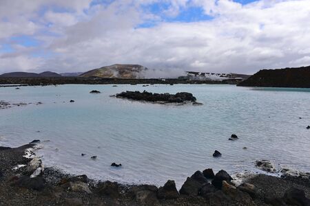 Blue Lagoon geothermal spa in Reykjanes Peninsula, Icelandのeditorial素材