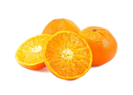 Mandarins isolated on whiteの写真素材