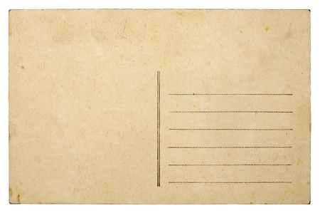 Empty blank vintage post card, 1900's の写真素材