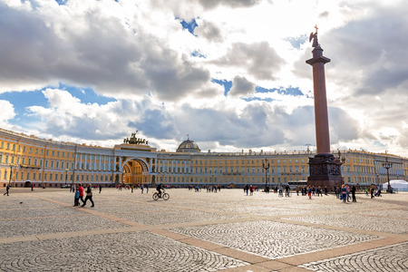 Palace Square and Headquarters in St. Petersburg, Russiaのeditorial素材