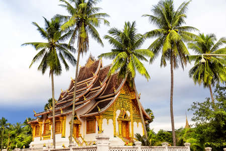 Famous Royal Palace Museum in Luang Prabang, landmark in Laos. Royal Palace Museum of Luang Prabang city in Laos.の写真素材