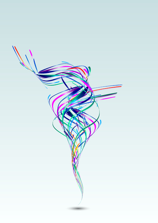 Abstract Lines Vector Design Backgroundのイラスト素材