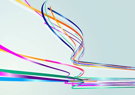 Abstract Colorful Lines Background, Vector Illustrationのイラスト素材