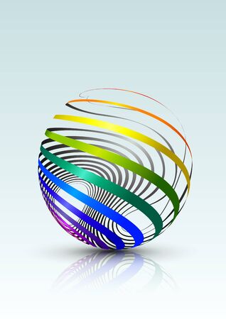 Abstract Colorful Lines Background, Vector Illustrationのイラスト素材