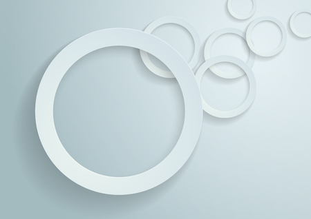 White Paper Circles Background, Vector Illustrationのイラスト素材