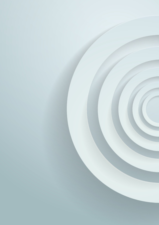 White Paper Circles Background, Vector Illustrationのイラスト素材