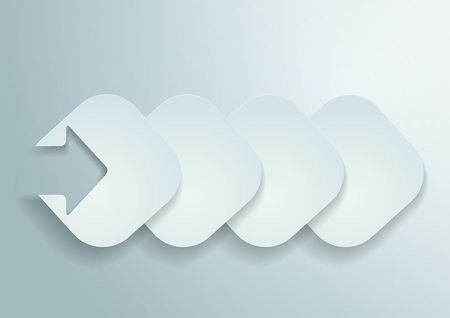 White Paper Rounded Rectangles with Arrow Background, Vector Illustrationのイラスト素材