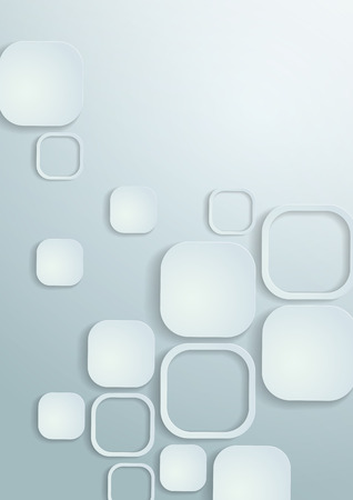 White Paper Rounded Rectangles Background, Vector Illustrationのイラスト素材
