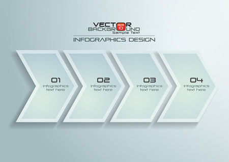 White Arrows Infographics Design, Vector Illustrationのイラスト素材