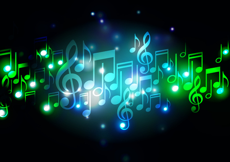 Abstract Notes with Light Background, Vector Illustrationのイラスト素材