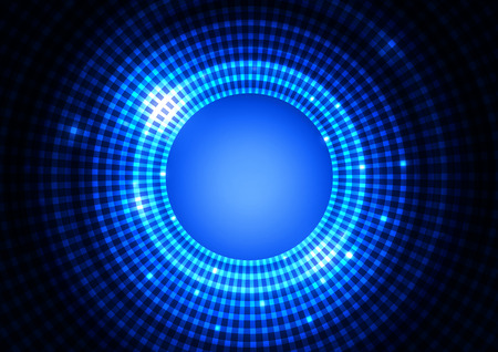Abstract  Circle with Squares Light Blue Background, Vector Illustrationのイラスト素材