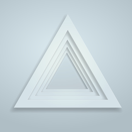 White Paper Triangles Background, Vector Illustrationのイラスト素材