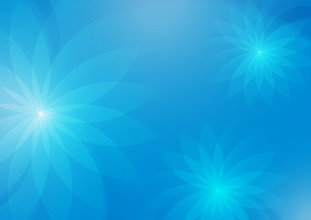Abstract Floral Light Blue Background for Design, Vector Illustrationのイラスト素材