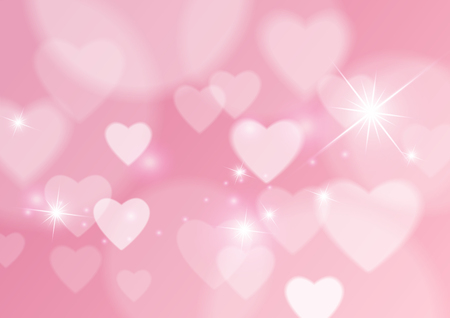 Love Abstract Background with Hearts and Bokeh Lights, Vector Illustrationのイラスト素材