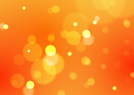 Abstract Bokeh Lights on Orange Background, Vector Illustrationのイラスト素材
