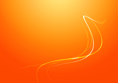 Abstract Lines Orange Background, Vector Illustrationのイラスト素材