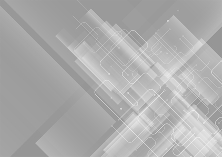 Technology on gray background, Vector Illustrationのイラスト素材