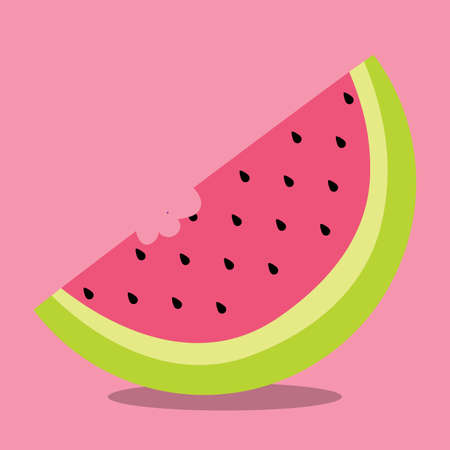 WATERMELON, SHAPES, HALF, 14, Vector, illustration, cartoon, graphic, veのイラスト素材