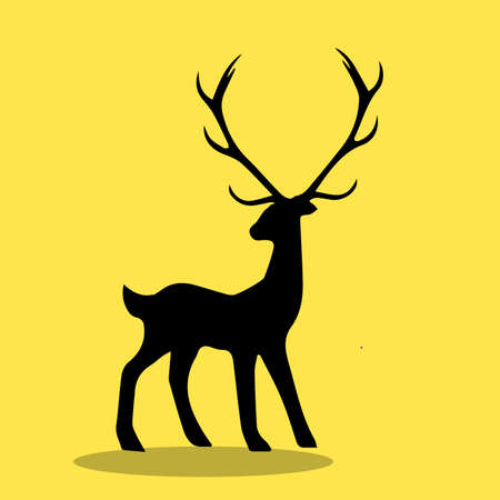 WILD, AND, FREE, BLACK, DEER, 19, Vector, illustration, cartoon, graphic,のイラスト素材