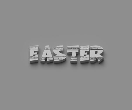 3D WORDS OF 'EASTER' ON PLAIN BACKGROUND